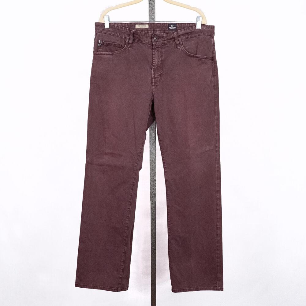 AG Adriano Goldschmied The Protege Men's Straight Leg Jeans 36x31 Sueded Purple